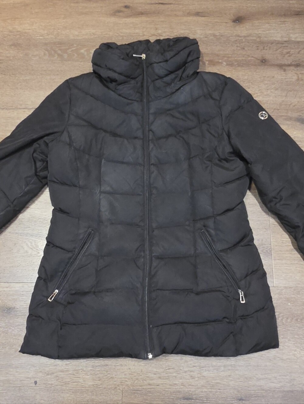 Calvin Klein Black Puffer Jacket Fleece Lined - Size Medium